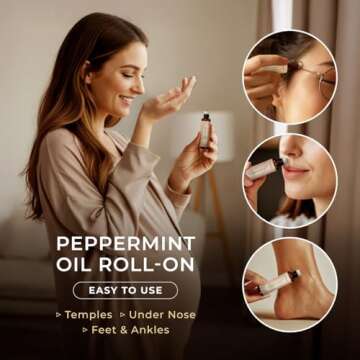 Gya Labs Peppermint Essential Oil Roll-On for Comfort