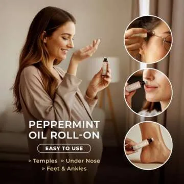 Gya Labs Peppermint Essential Oil Roll-On for Comfort