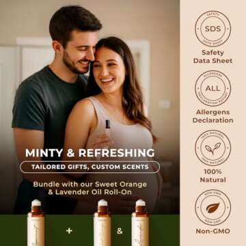 Gya Labs Peppermint Essential Oil Roll-On for Comfort