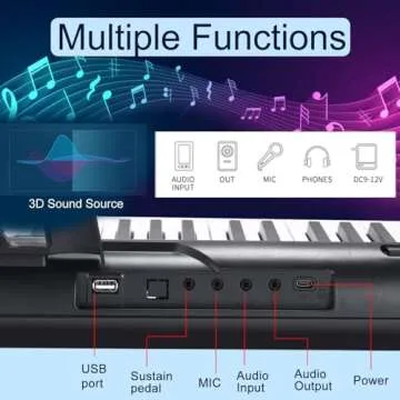 88 Key Digital Piano Beginner Electric Keyboard Piano, with Semi-Weighted Velocity-Sensitive Keys Dual 20W Speakers Bundle include Sustain Pedal, Carrying Bag, Piano Stand, Earphone
