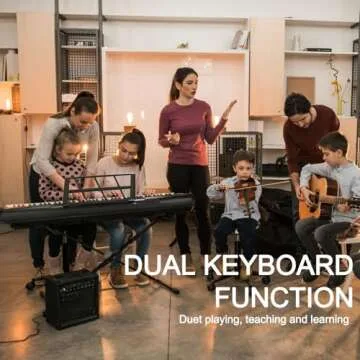 88 Key Digital Piano Beginner Electric Keyboard Piano, with Semi-Weighted Velocity-Sensitive Keys Dual 20W Speakers Bundle include Sustain Pedal, Carrying Bag, Piano Stand, Earphone