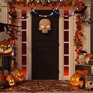 Qunclay 200 Pcs Halloween Wooden Beads for Crafts