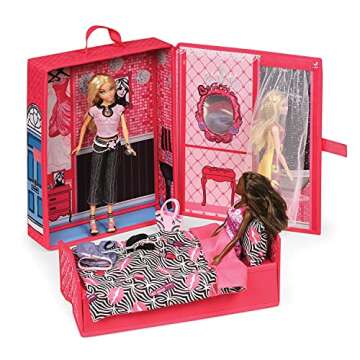 Badger Basket Portable Home & Go Dollhouse Playset with Travel Storage Case and Accessories for 12-Inch Dolls