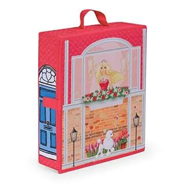 Badger Basket Portable Home & Go Dollhouse Playset with Travel Storage Case and Accessories for 12-Inch Dolls