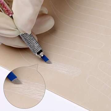 10 Pieces QUELLE Eyebrow Tattoo Skin Double Sided Practice for Artists