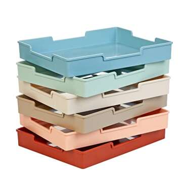 Really Good Stuff Plastic Trays - Boho Set of 6
