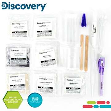 Discovery Extreme Chemistry STEM Science Kit, At-Home STEM Kits For Kids, Chemistry Experiments, Che...