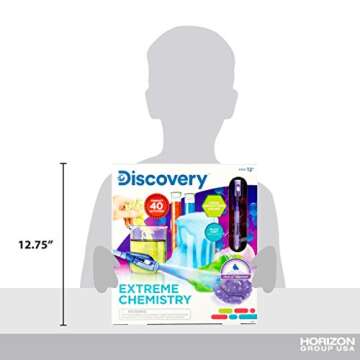 Discovery Extreme Chemistry STEM Science Kit, At-Home STEM Kits For Kids, Chemistry Experiments, Chemistry Activities for Birthday Parties, Sleepovers, Science Set For Kids Ages 8, 9, 10