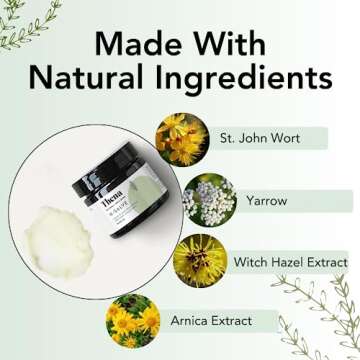 Intense Hemorrhoid Treatment 100% Natural Hemorrhoid Cream & Fissure Ointment Control Organic Lavender Arnica Witch Hazel Fast Healing Maximum Strength, Best with Thena Sitz Bath Soak for Women Men