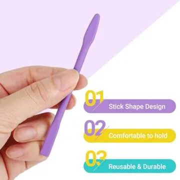 Gartful 9PCS Colored Silicone Stir Sticks for Arts