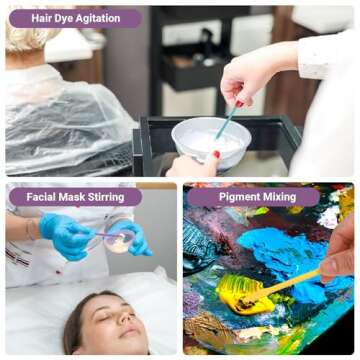 Gartful 9PCS Colored Silicone Stir Sticks for Arts