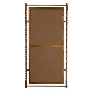 Creative Co-Op Cast Metal Framed Tall Wall Mirror, Antique Brass Finish