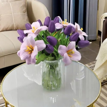 Lifelike ALIERSA Mini Tulip Bouquets for Home Decor