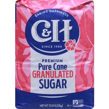 C&H Pure Cane Granulated White Sugar - 10 lb of Sweet Perfection