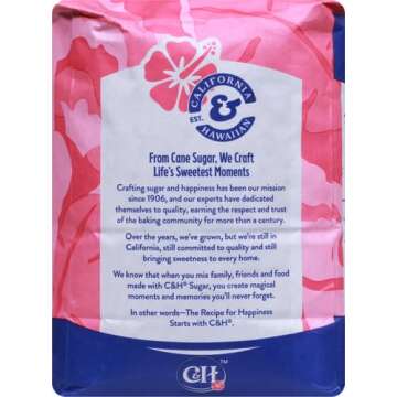 C&H Pure Cane Granulated White Sugar, 10 lb Perfect for Baking