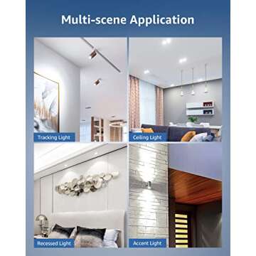 LE GU10 LED Light Bulbs Non-Dimmable, 5000K Daylight White GU10 Bulb Replacement for Recessed Track Lighting, 4W LED Bulbs with 100°Flood Beam for Kitchen, Range Hood, Living Room, Bedroom, 6 Pack