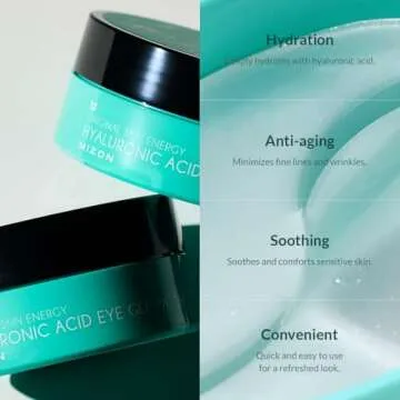 MIZON Hyaluronic Acid Eye Gel Patch, Collagen Patches, Eye Masks, Treatment for Puffy Eyes, Eye Pads for Dark Circles, Under Eye Bags, Wrinkle Care, Moisturizing, Improves Elasticity (30 PAIRS)