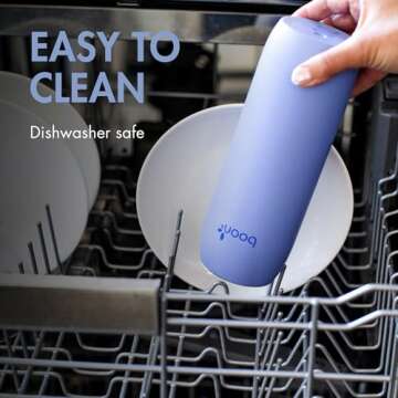 Boon Frosh Portable Breast Milk Chiller - Stainless Steel Breast Milk Cooler - Stainless Steel Portable Milk Storage Container - Blue - Keeps Breast Milk Cold for up to 17 Hours*