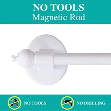 Versatile Magnetic Curtain Rods for Easy Installation