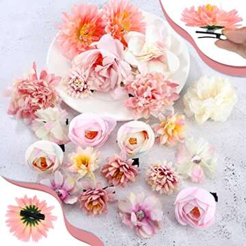 BBTO 21 Pcs Floral Hair Clips for Women - Stylish Accessories