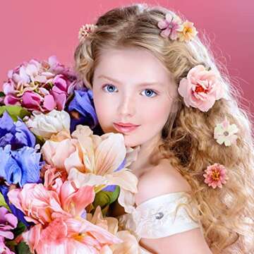 BBTO 21 Pcs Floral Hair Clips for Women - Stylish Accessories