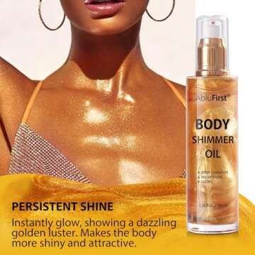 AbluFirst Shimmer Body Oil Lightweight Summer Glow