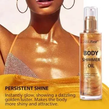 AbluFirst Shimmer Body Oil Lightweight Summer Glow