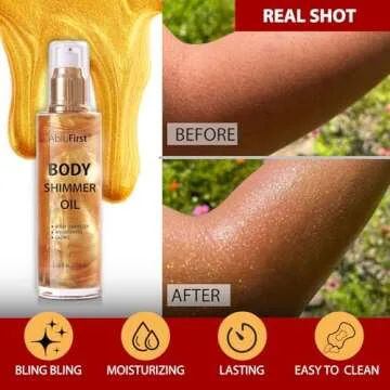 AbluFirst Shimmer Body Oil Lightweight Summer Glow