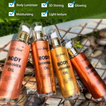 AbluFirst Shimmer Body Oil Lightweight Summer Glow