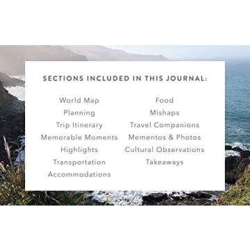 Promptly Journals, A Complete Travel Journal: From Boarding to Exploring (Grey Tweed, Linen) | Vacation Journal | Travel Memories Journal | Road Trip Essentials