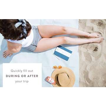 Promptly Journals, A Complete Travel Journal: From Boarding to Exploring (Grey Tweed, Linen) | Vacation Journal | Travel Memories Journal | Road Trip Essentials