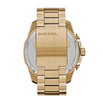 Diesel Mega Chief Stainless Steel Chronograph Men's Watch, Color: Gold (Model: DZ4360)