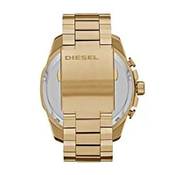 Diesel Mega Chief Stainless Steel Chronograph Men's Watch, Color: Gold (Model: DZ4360)