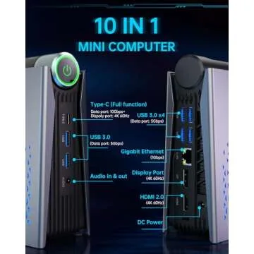 ACEMAGICIAN [Gaming PC Ryzen Mini PC, AMD Ryzen 7 Pro 5875U 16GB DDR4 512GB NVME SSD Mini Desktop Computer,11 Pro Mini PC Gaming[WiFi6/BT5.2] [4K UHD/RGB Lights/3 Adjustable Mode]