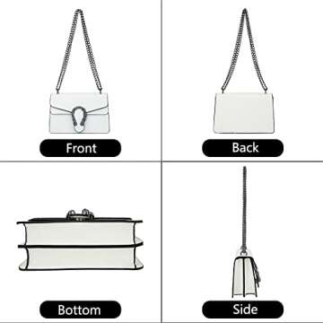 Stylish DEEPMEOW Crocodile Grain Crossbody Purse