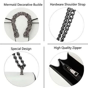 Stylish DEEPMEOW Crocodile Grain Crossbody Purse