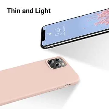 OTOFLY Compatible with iPhone 12 Pro Max Case 6.7 inch(2020),[Silky and Soft Touch Series] Premium Soft Liquid Silicone Rubber Full-Body Protective Bumper Case for iPhone 12 Pro Max (Pink)