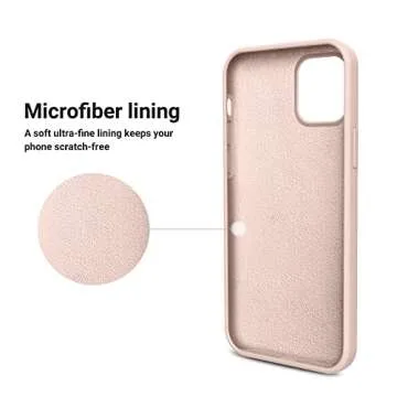 OTOFLY Compatible with iPhone 12 Pro Max Case 6.7 inch(2020),[Silky and Soft Touch Series] Premium Soft Liquid Silicone Rubber Full-Body Protective Bumper Case for iPhone 12 Pro Max (Pink)