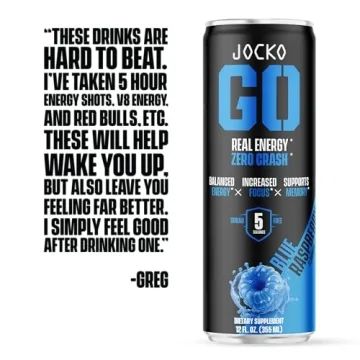 Jocko Fuel Blue Raspberry Energy Drink 12 Pack