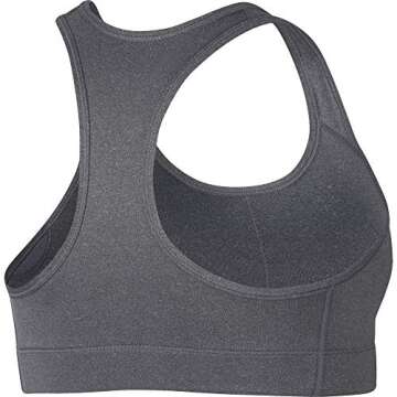Nike Women's Victory Padded Sports Bra, Dri-FIT Sports Bra for Women with Racerback Design, Carbon Heather/Black, Medium