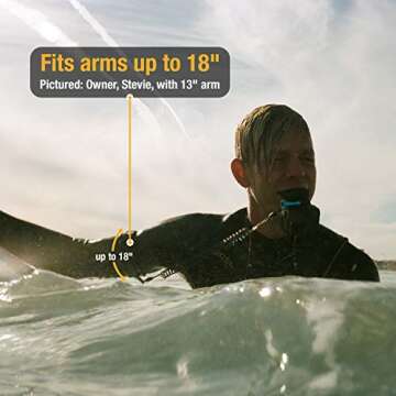 Ho Stevie! Armband Leash for GoPro Cameras and Mouth Mounts - Capture POV Videos - Don't Lose Your GoPro - Clear View with Coiled Leash