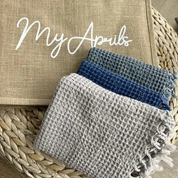 MyAprils Turkish Waffle Towels - 100% Cotton & Versatile Use