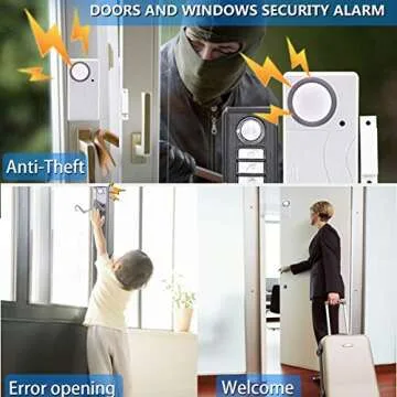HENDUN Wireless Remote Door Alarm, Windows Open Alarms,Magnetic Security Sensor, Pool Door Alarm for Kids Safety, Alzheimer's Apartment Alarm