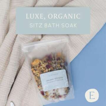 Earthside Organic, Herbal Sitz Bath Postpartum - Giftable Sitz Bath Soak for New Moms - Luxe Preganc...
