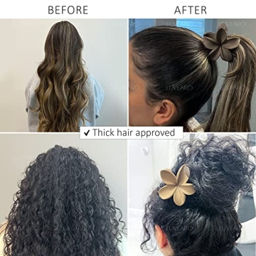 Luvearo Nonslip Matte Flower Hair Clips for Women - Durable & Stylish