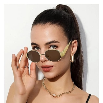 Trendy Retro Oval Sunglasses for Women - Stylish & Chic Fashion