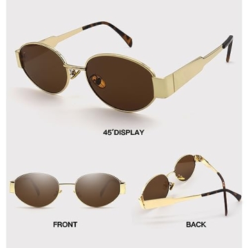 Trendy Retro Oval Sunglasses for Women - Stylish & Chic Fashion