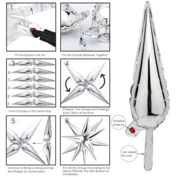 Stunning NOVWANG 72 Pcs Star Foil Balloons for Parties