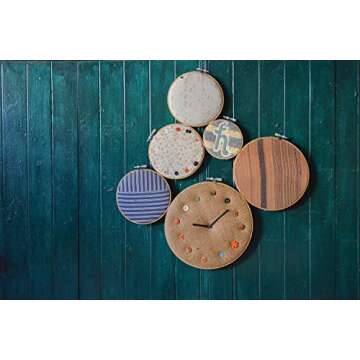 ZHAOER Embroidery Hoops - 12 Bamboo Craft Hoops Set