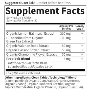 Sleep Well Rest & Refresh with L-Theanine & Probiotics 30 Tablets